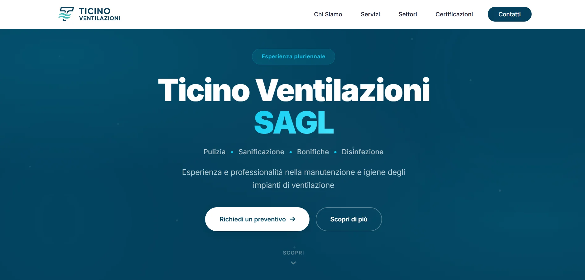 Ticino Ventilazioni SAGL - Anteprima Progetto